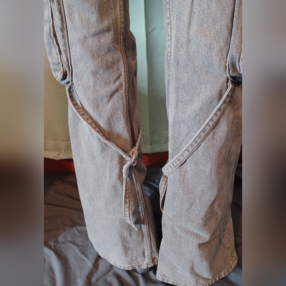 🍒 Zara Gray Cargo Pants Relaxed Fit - Picture 8 of 12